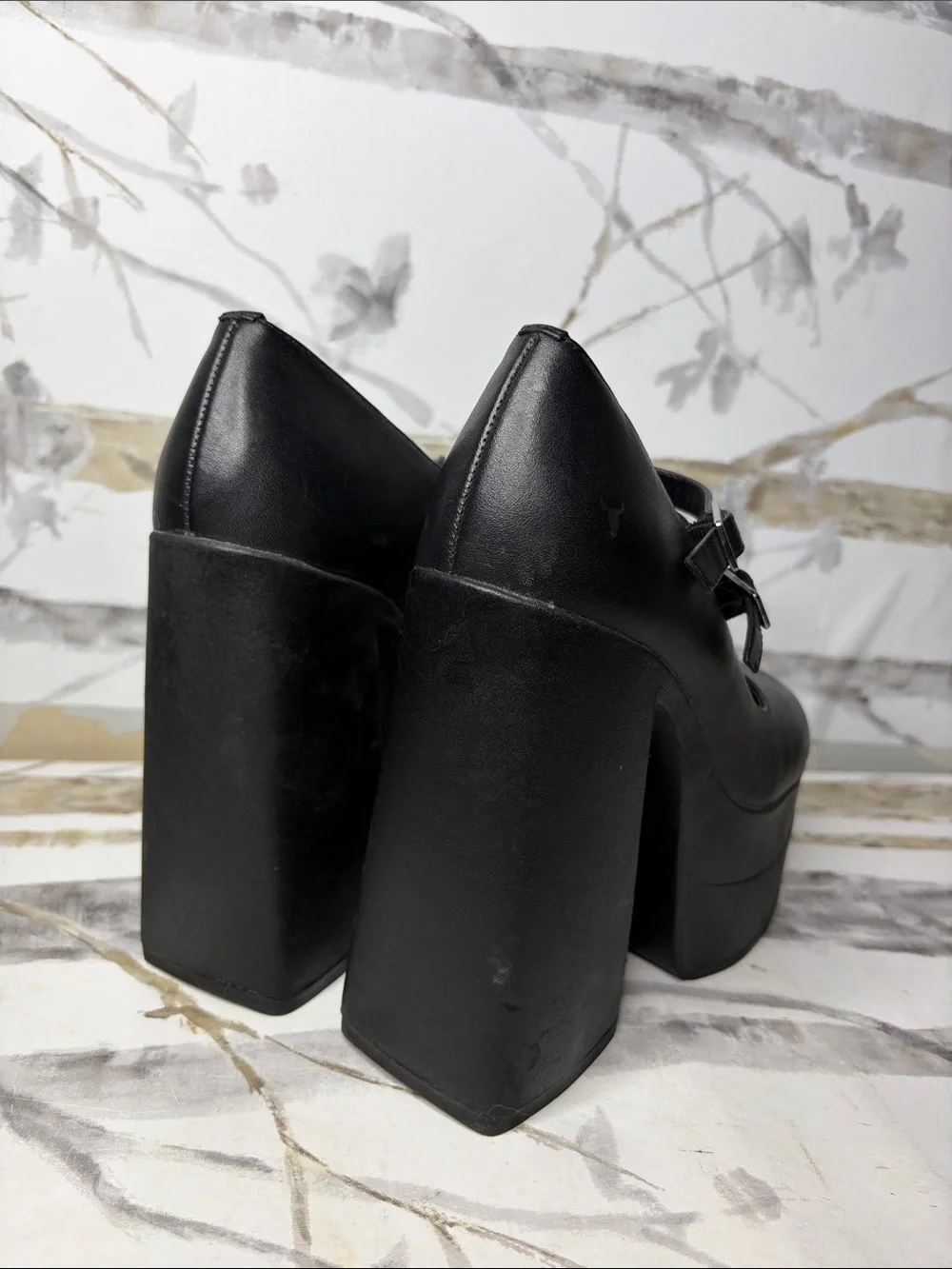 Windsor Smith Amour Black Platform Mary Jane Heels - Women
